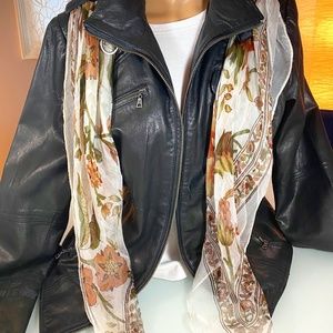 Vintage Floral Scarf in Soft Tones